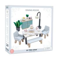 Le Toy Van Wooden Dolls House Dining Room -18 piece