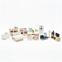 Le Toy Van Wooden Dolls House Starter Furniture Set - 35 piece
