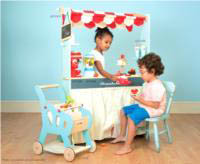 Le Toy Van-Wooden Play Food - Reversible Shop and Cafe