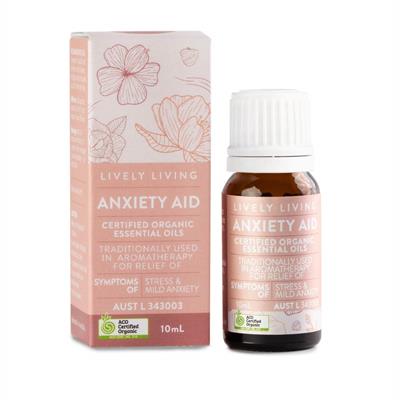 Lively Living 100% Certified Organic Essential Oil Anxiety Aid