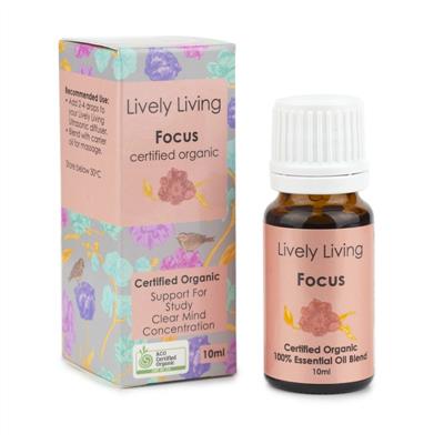 Lively Living 100% Certified Organic Essential Oil Focus