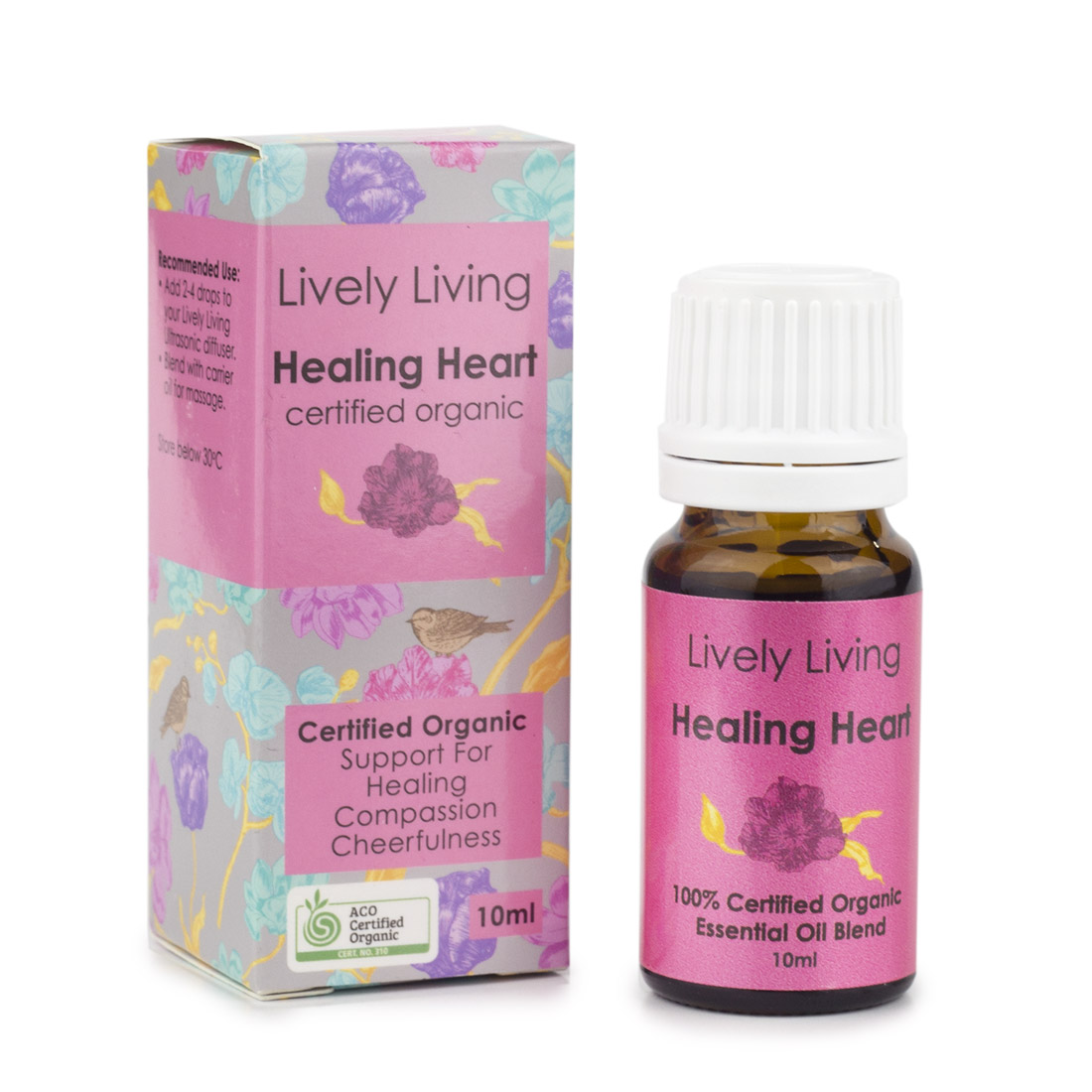 Lively Living 100% Certified Organic Essential Oil Healing Heart