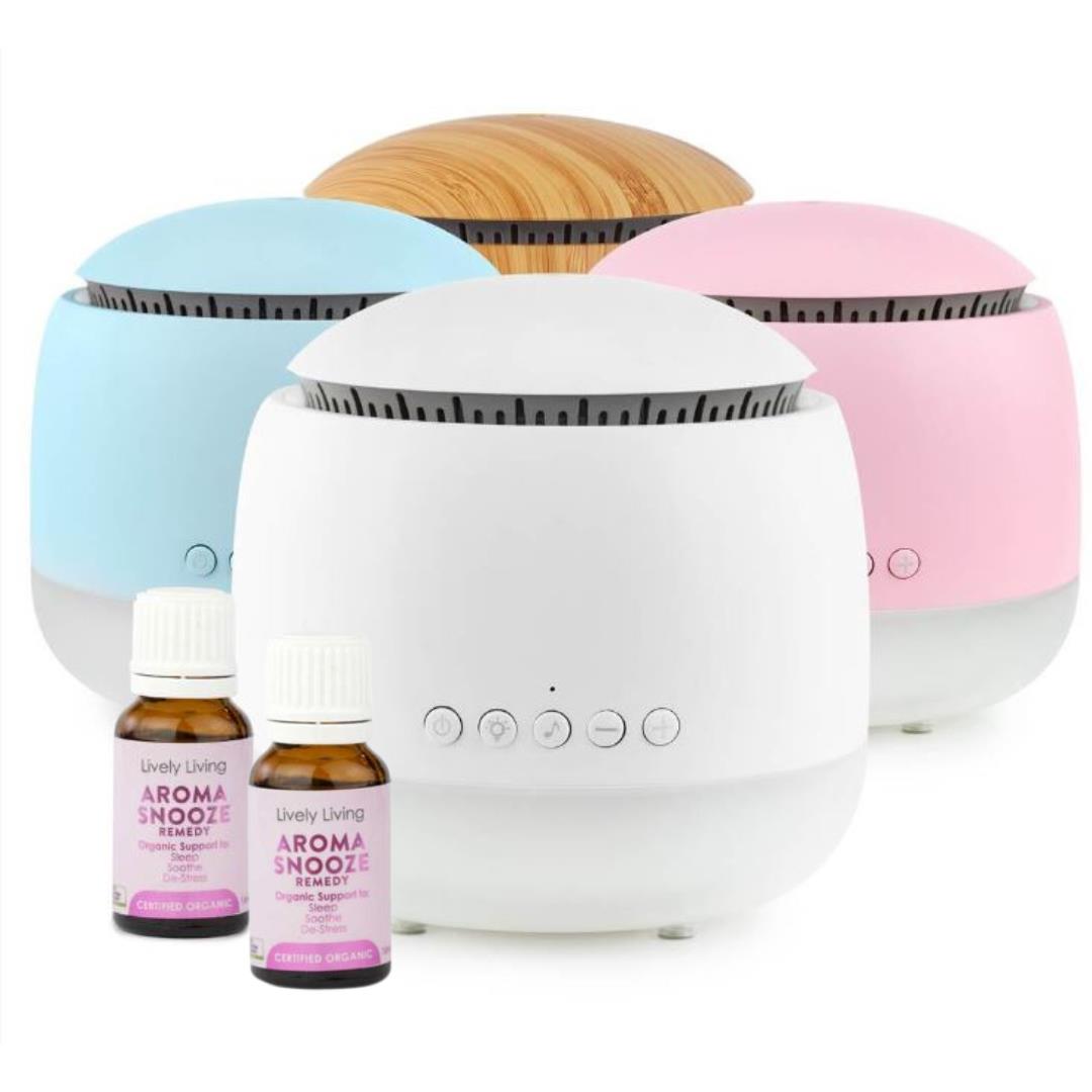 Lively Living Aroma Snooze Sleep Aid Vaporiser PLUS TWO free oils