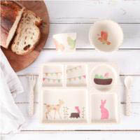 Love Mae - 5 piece Bamboo Dinner Set  - WOODLAND TEA PARTY