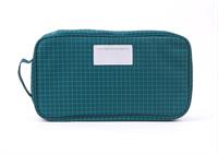 Love Mae Cooler Lunch Bag with Ice Brick - Navy Grid
