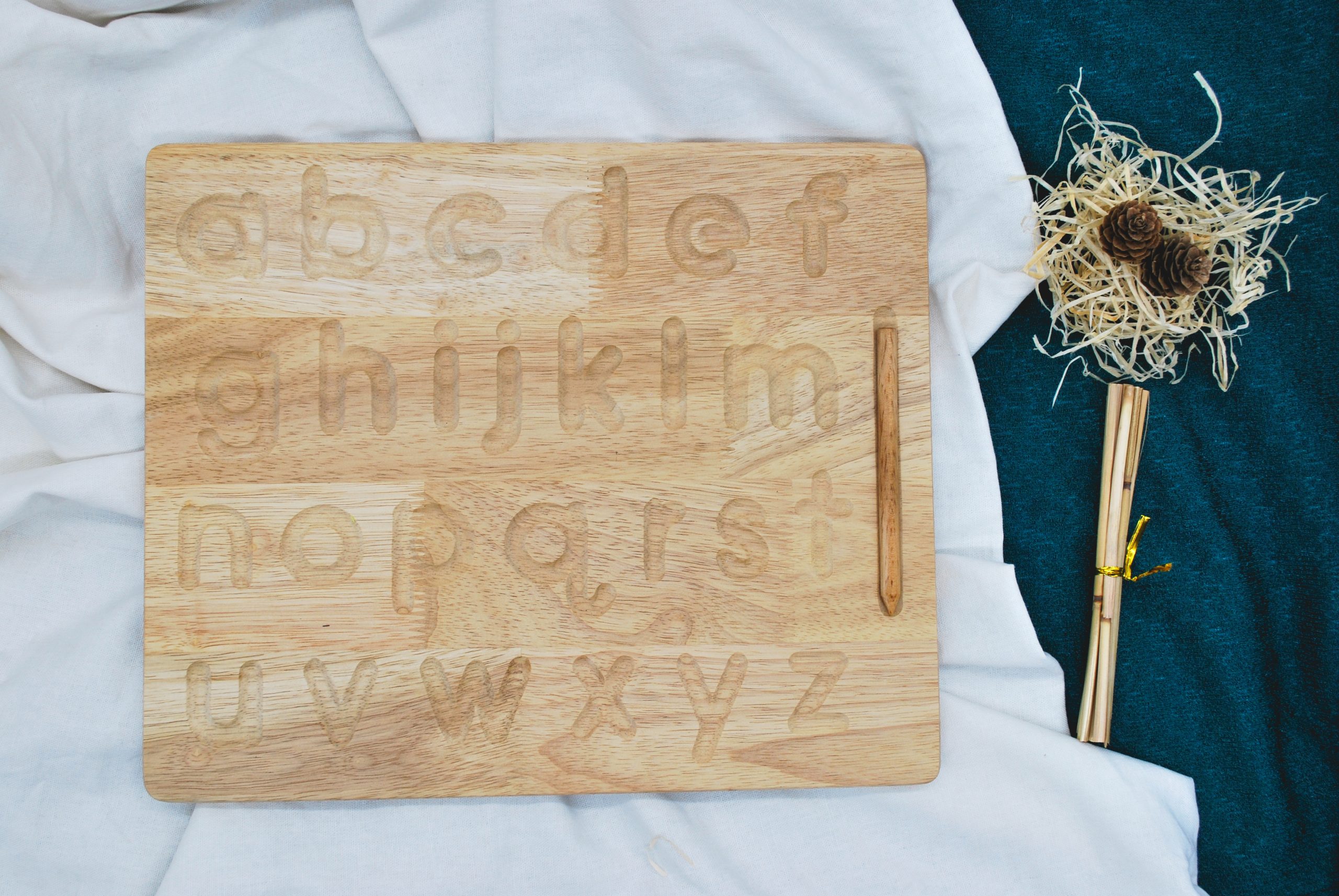 Wooden Lowercase Writing Board