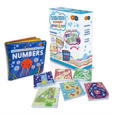 Colour Changing Bath Book & Stickers - Numbers