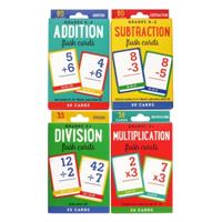 Math Flash Cards Set of 4