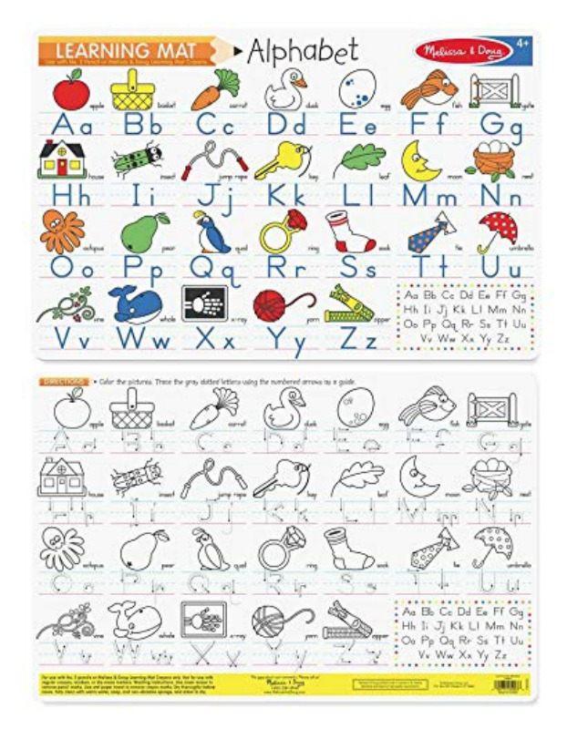 Melissa & Doug Double-Sided Alphabet Write-A-Mat