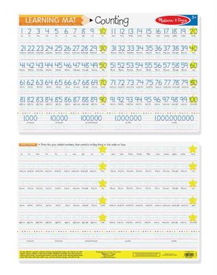 Melissa & Doug Double-Sided Counting Write-A-Mat