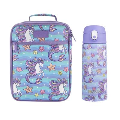 Mermaid Unicorns Bag and Sipper Bottle Combo