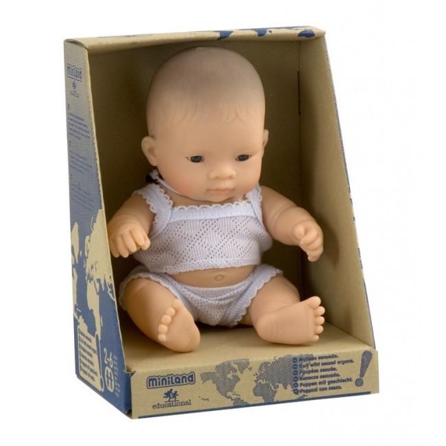 Miniland Asian Baby Boy Doll 21cm