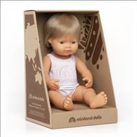 Miniland Dark Blonde Boy Doll