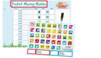 monkey & chops Fully Magnetised Pocket Money Maths Chart