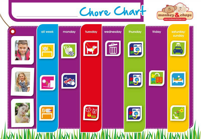 monkey & chops - Magnetic Chore Chart
