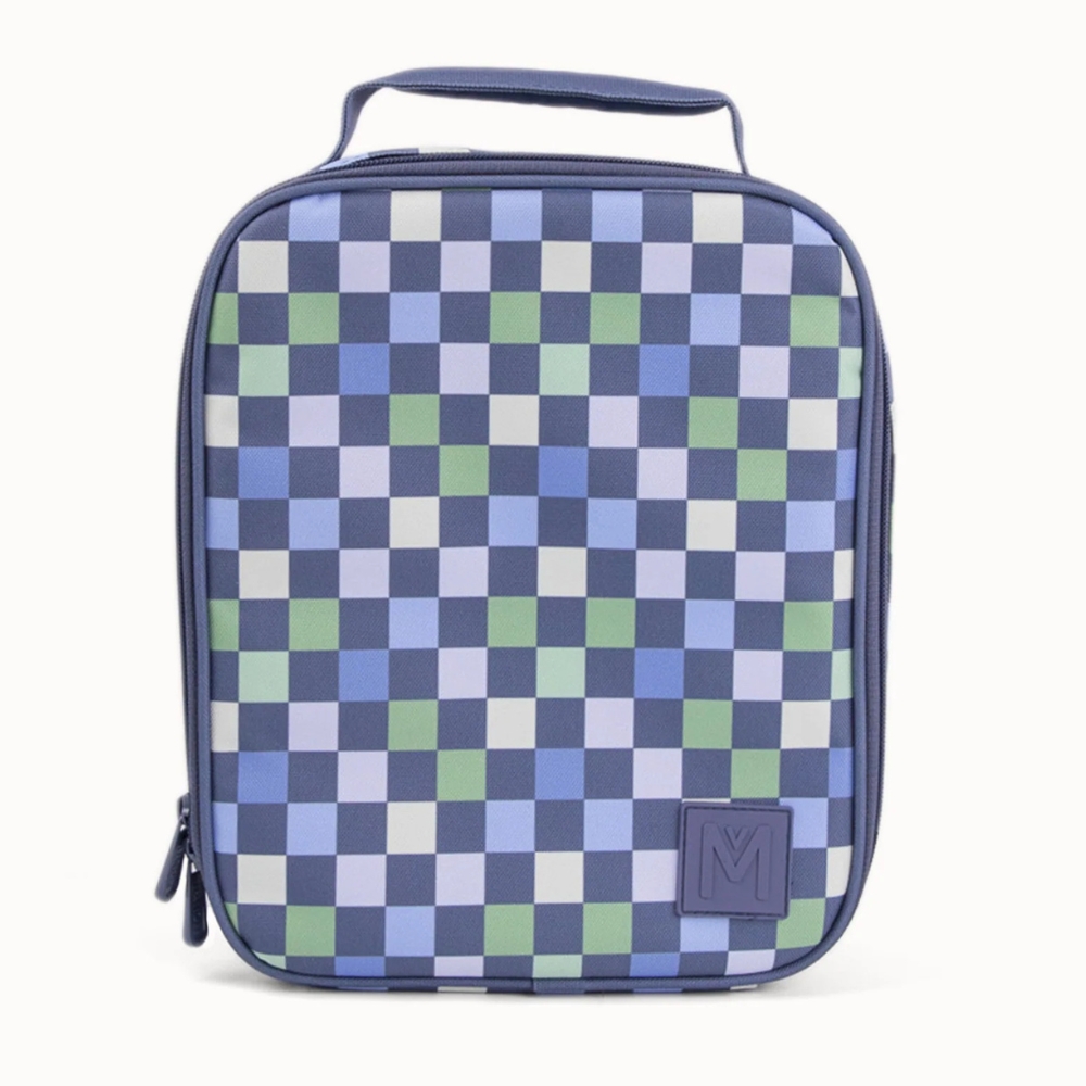 MontiiCo Insulated Large Lunch Bag and Ice Pack: Checkmate