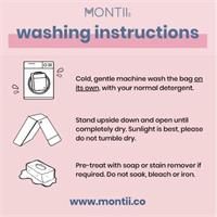 MontiiCo Insulated Large Lunch Bag and Ice Pack Coal Washing Instructions