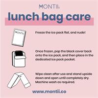 MontiiCo Insulated Large Lunch Bag Care Instructions