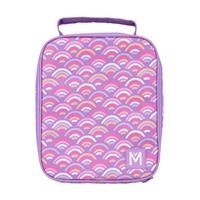 MontiiCo Insulated Large Lunch Bag and Ice Pack Rainbow Roller