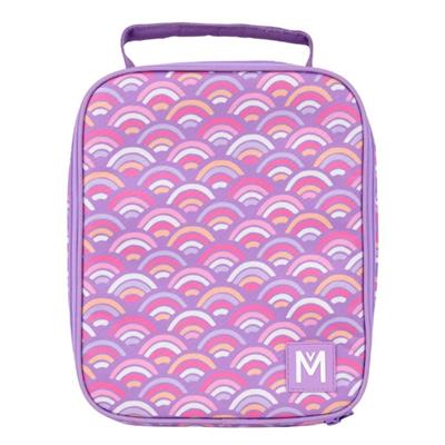 MontiiCo Insulated Large Lunch Bag and Ice Pack Rainbow Roller