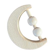 Moon Wooden Baby Rattle