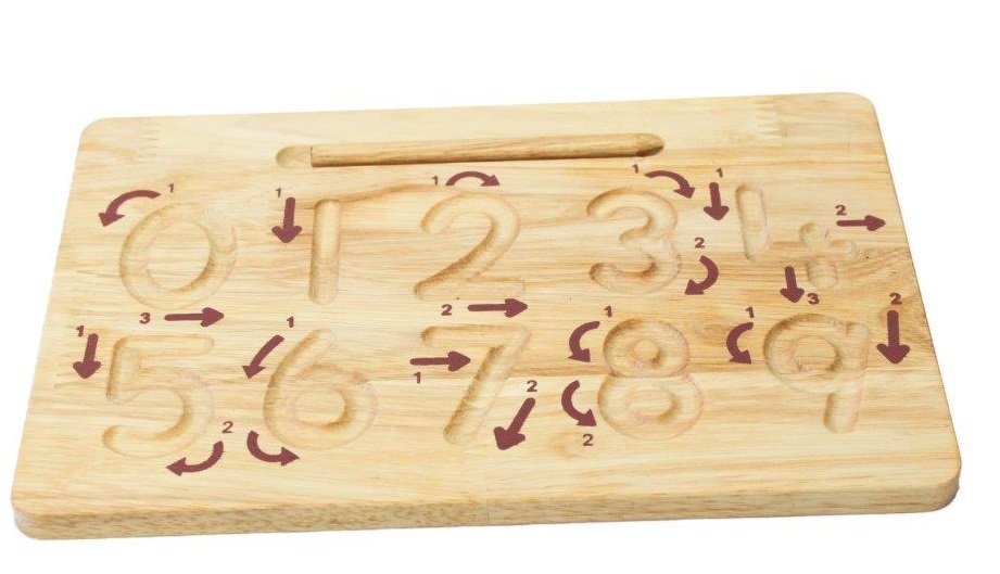 Number Wooden Tracing Board