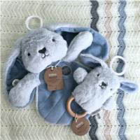 O.B Designs Comforter and Dingaring - Bruce Bunny (Blue)