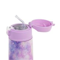 Oasis Kids Stainless Steel Double Wall Insulated Drink Bottle with Sipper (400ml) Galaxy