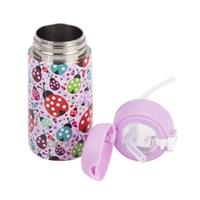 Oasis Kids Stainless Steel Double Wall Insulated Drink Bottle with Sipper (400ml) Lovely Ladybugs