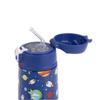 Oasis Kids Stainless Steel Double Wall Insulated Drink Bottle with Sipper (400ml) Outer Space