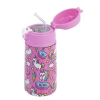 Oasis Kids Stainless Steel Double Wall Insulated Drink Bottle with Sipper (400ml) Unicorn