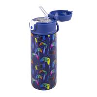 Oasis Kids Stainless Steel Double Wall Insulated Drink Bottle with Sipper (550ml) Gamer