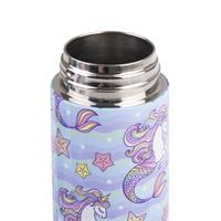 Oasis Kids Stainless Steel Double Wall Insulated Drink Bottle with Sipper (550ml) Mermaid Unicorns