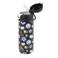 Oasis Kids Stainless Steel Double Wall Insulated Drink Bottle with Sipper (550ml) Sports