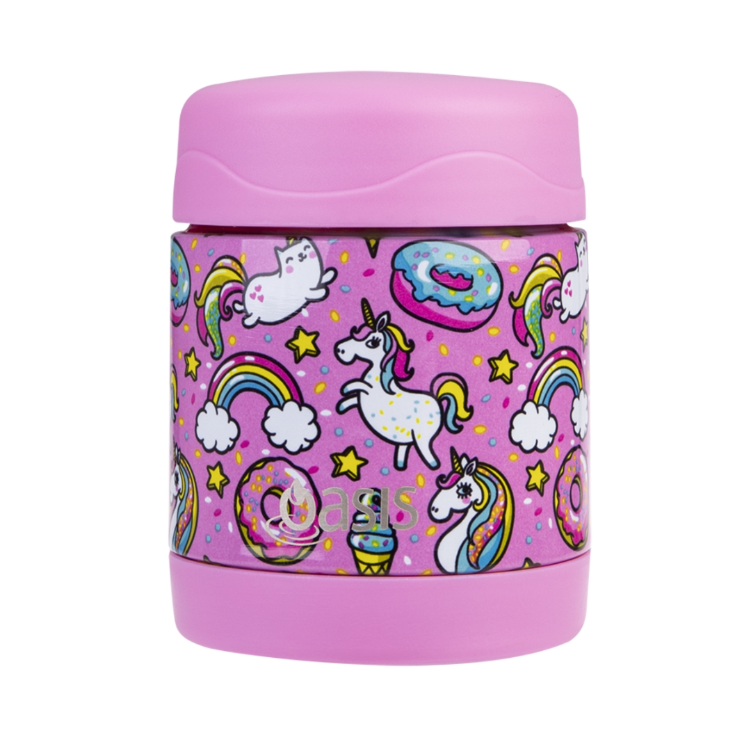 Oasis Kids Stainless Steel Double Wall Insulated Kid's Food Flask (300ml) Unicorn