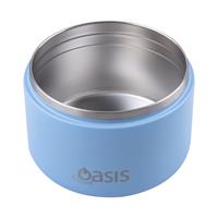 Oasis Stainless Steel Double Wall Insulated Food Flask Quick Release Lid (300ml) Blue