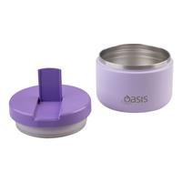 Oasis Stainless Steel Double Wall Insulated Food Flask Quick Release Lid (300ml) Lilac
