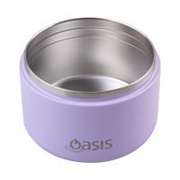 Oasis Stainless Steel Double Wall Insulated Food Flask Quick Release Lid (300ml) Lilac