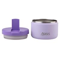Oasis Stainless Steel Double Wall Insulated Food Flask Quick Release Lid (300ml) Lilac