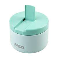 Oasis Stainless Steel Double Wall Insulated Food Flask Quick Release Lid (300ml) Mint