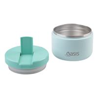Oasis Stainless Steel Double Wall Insulated Food Flask Quick Release Lid (300ml) Mint