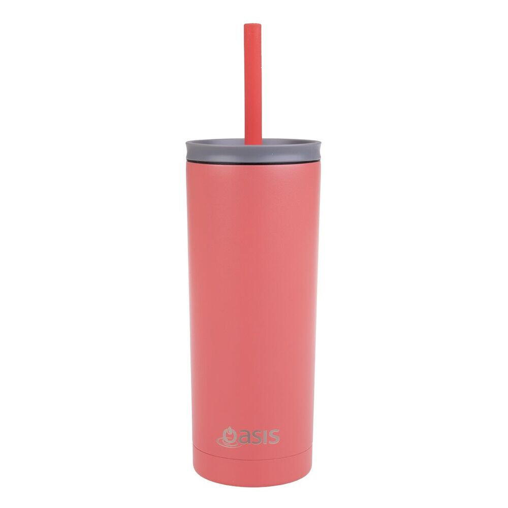 Oasis Super Sipper Tumbler with Straw Coral