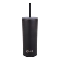 Oasis Super Sipper Tumbler with Straw Black