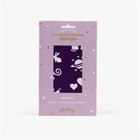 Oh Flossy Reusable Adhesive Face Paint & Makeup Stencils - Purple
