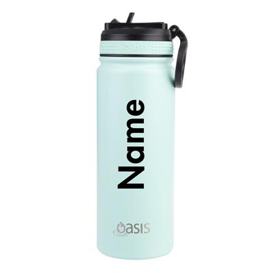 Personalised Oasis Challenger Sports Bottle with Sipper Straw (550ml) Mint
