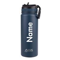 Personalised Oasis Challenger Sports Bottle with Sipper Straw (550ml) Navy