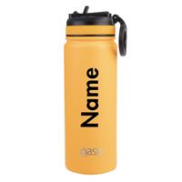 For Personalised Oasis Challenger Sports Bottle with Sipper Straw (550ml) Neon Orange