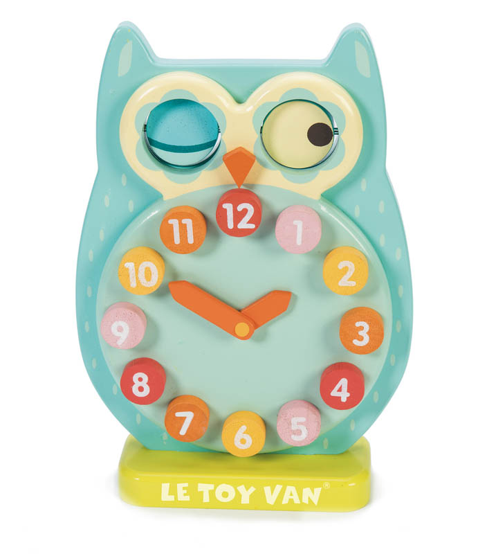 Petilou-Wooden Toys-Blink Owl Clock