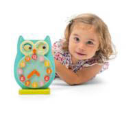 Petilou-Wooden Toys-Blink Owl Clock