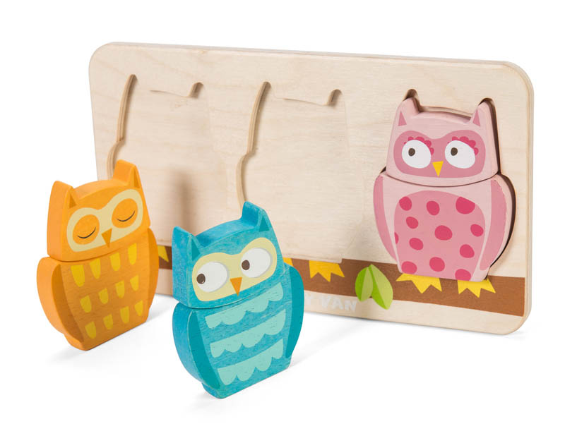 Petilou-Wooden Toys-Chouette Owl Puzzle